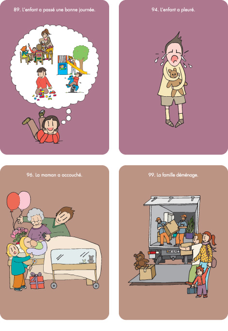 cartes &eacute;motions et situations familiales