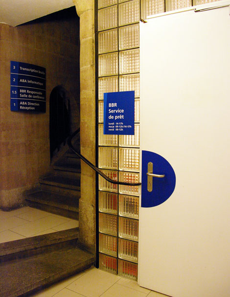 entr&eacute;e pr&ecirc;t - Signalisation ABA-BBR malvoyants