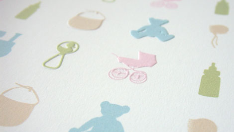 gaufrage faire-part de naissance Hôpital de La Tour